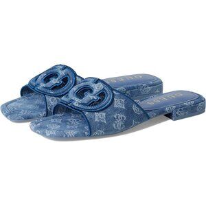 GUESS Tarishae Women's Sandals Medium Blue Denim/White